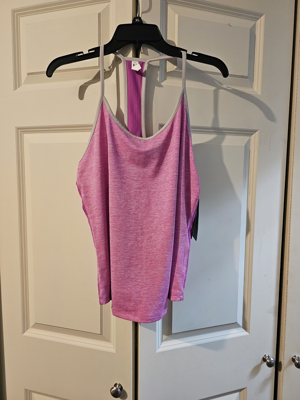 LG Pink Heathered Racerback Tank Top Underarmour NWT